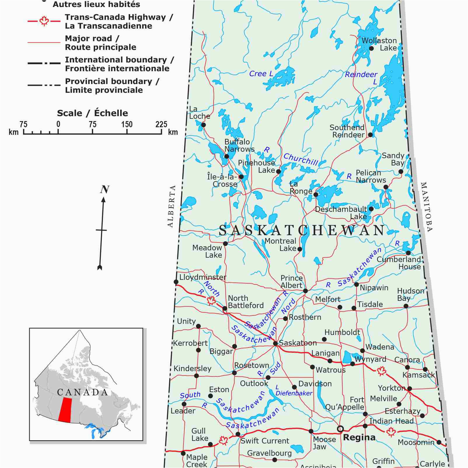 Trans Canada Hwy Map Guide to Canadian Provinces and Territories