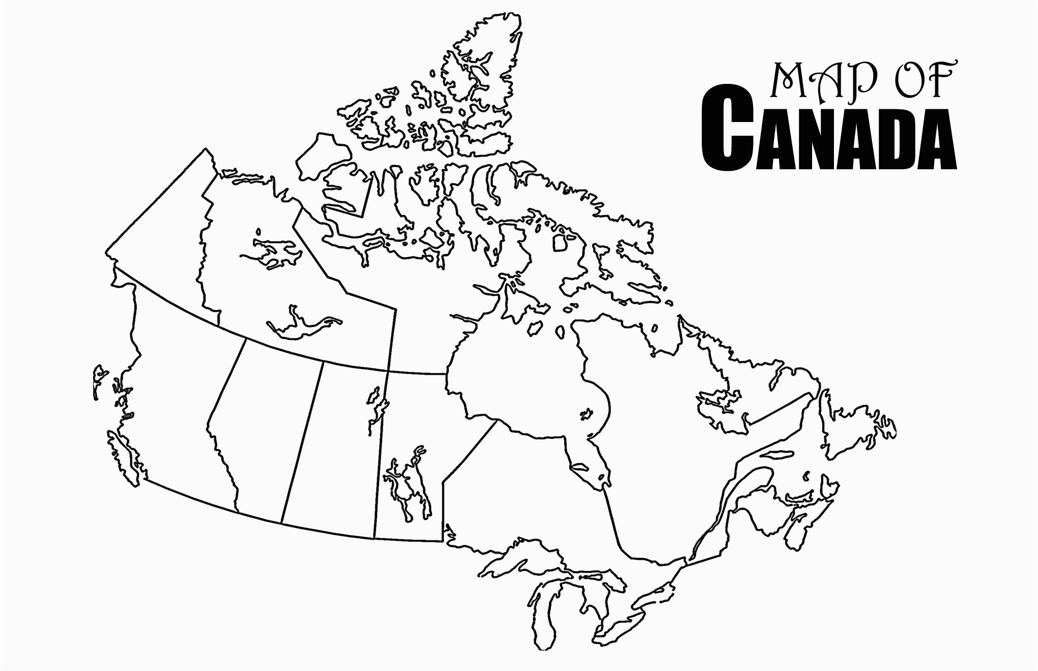 Unlabeled Map Of Canada 53 Rigorous Canada Map Quiz