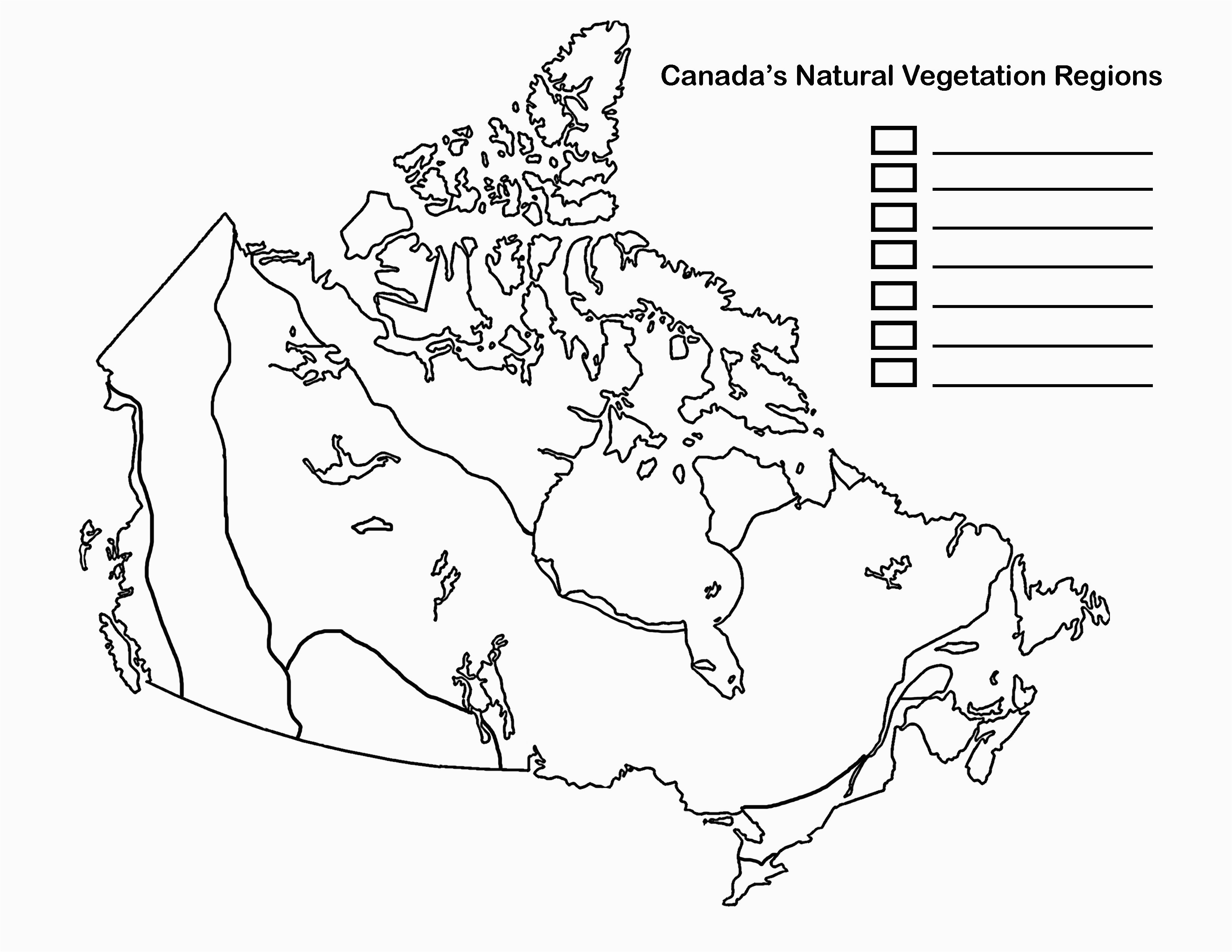 Physical Map Of Canada Labeled