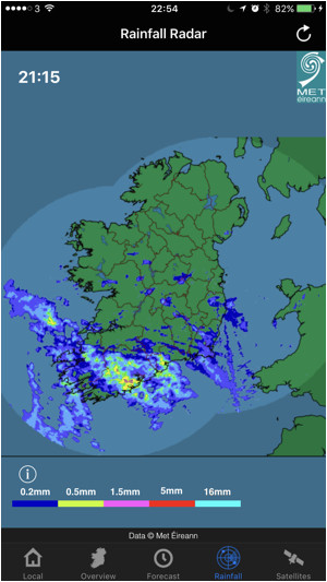 Weather Map Of Ireland Irish Weather On the App Store