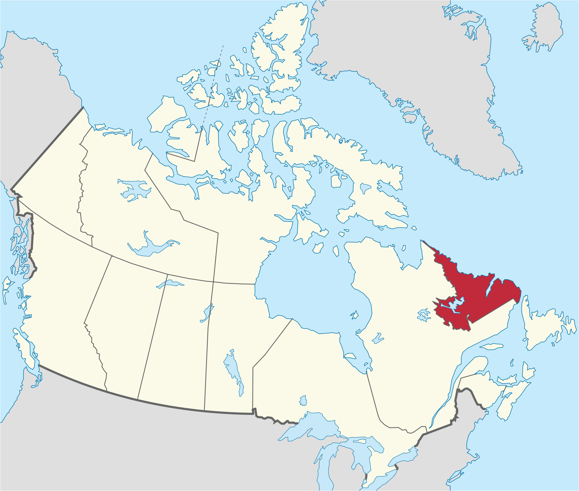 Where is James Bay On A Map Of Canada Labrador Wikipedia