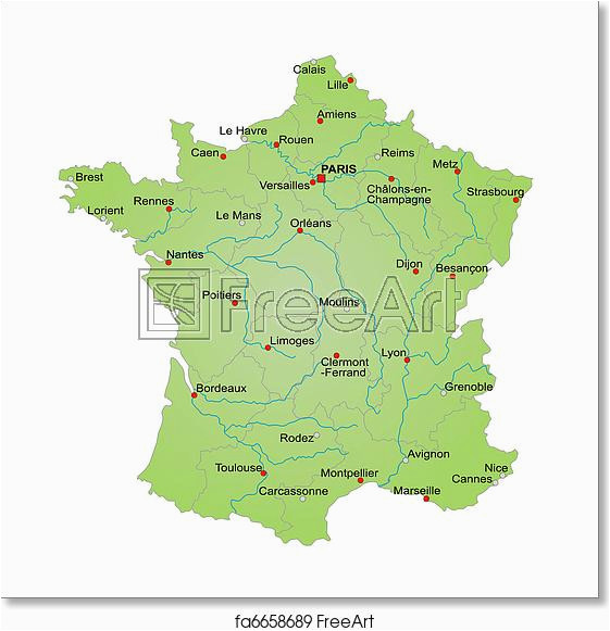 Where is Vichy France On Map Free Map Of France