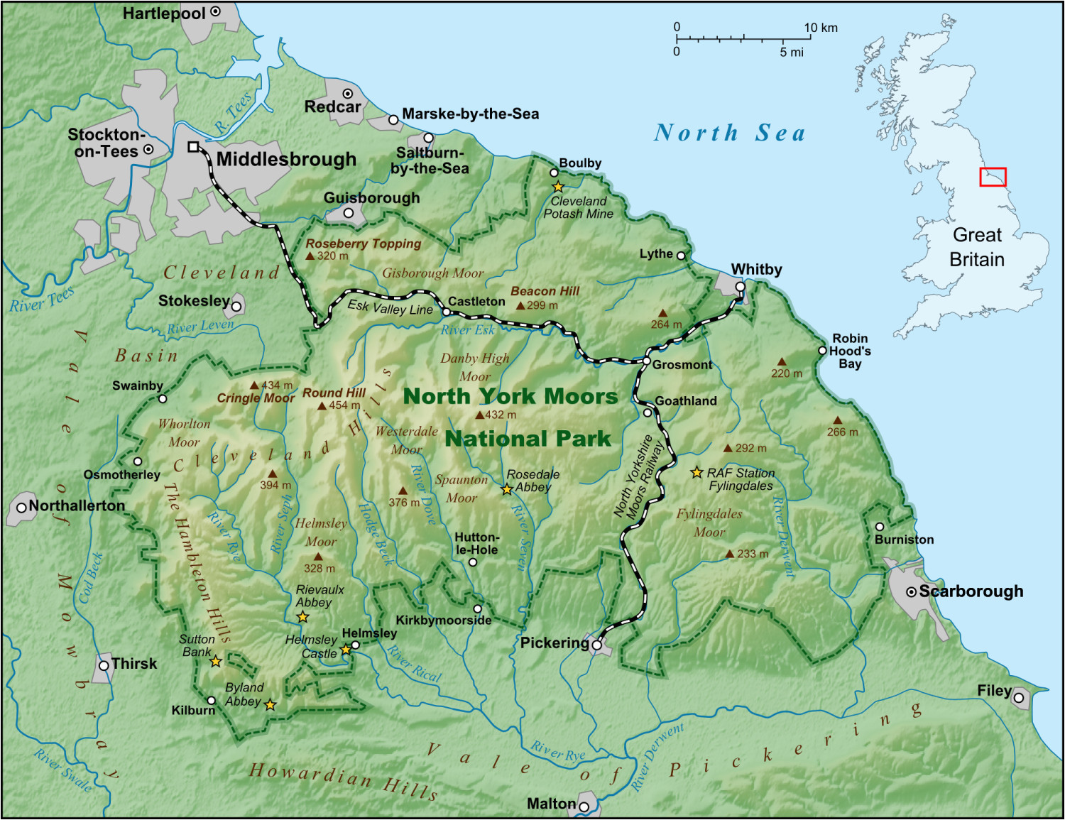 Where is Yorkshire England Map north York Moors Wikipedia