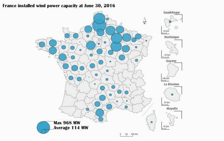 Wind Map France French Wind Farms Increase Generation by 21