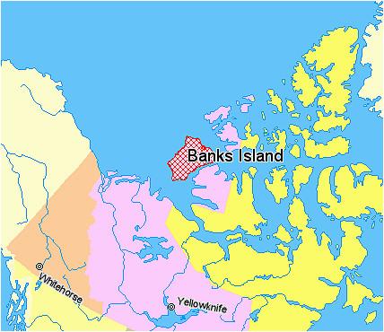 Yellowknife Map Canada File Map Indicating Banks island northwest Territories