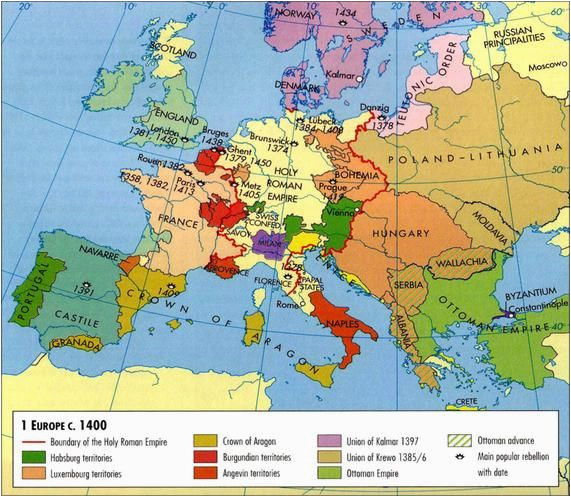 1400 Europe Map Europe In the Middle Ages Maps Map Historical Maps Old