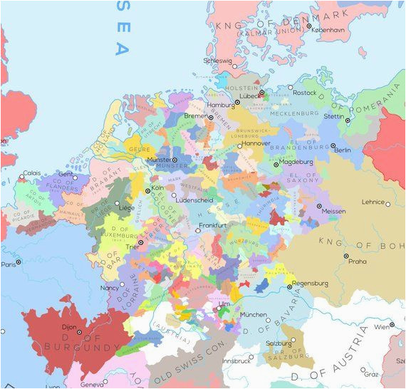 14th Century Middle Ages Europe Map secretmuseum