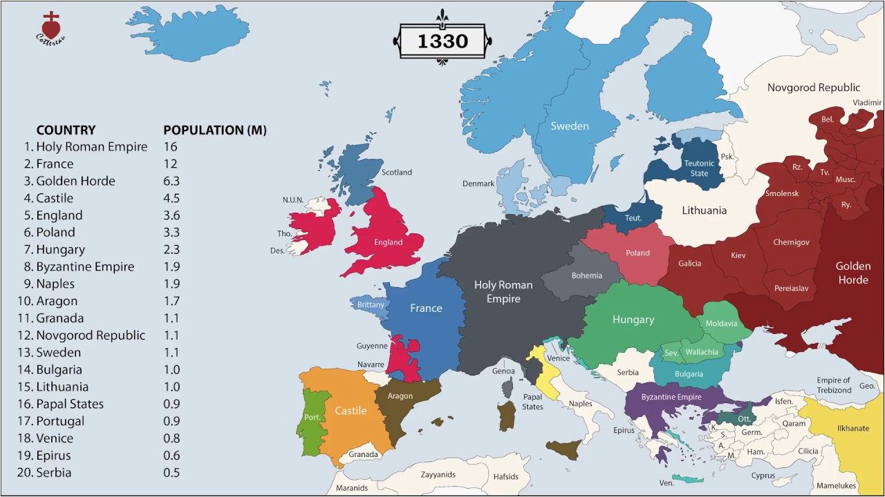 16th Century Europe Map the History Of Europe Every Year
