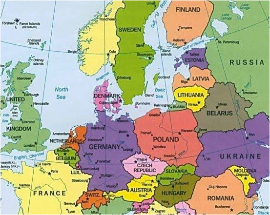 A Map Of Europe Countries Map Of Europe Countries January 2013 Map Of Europe