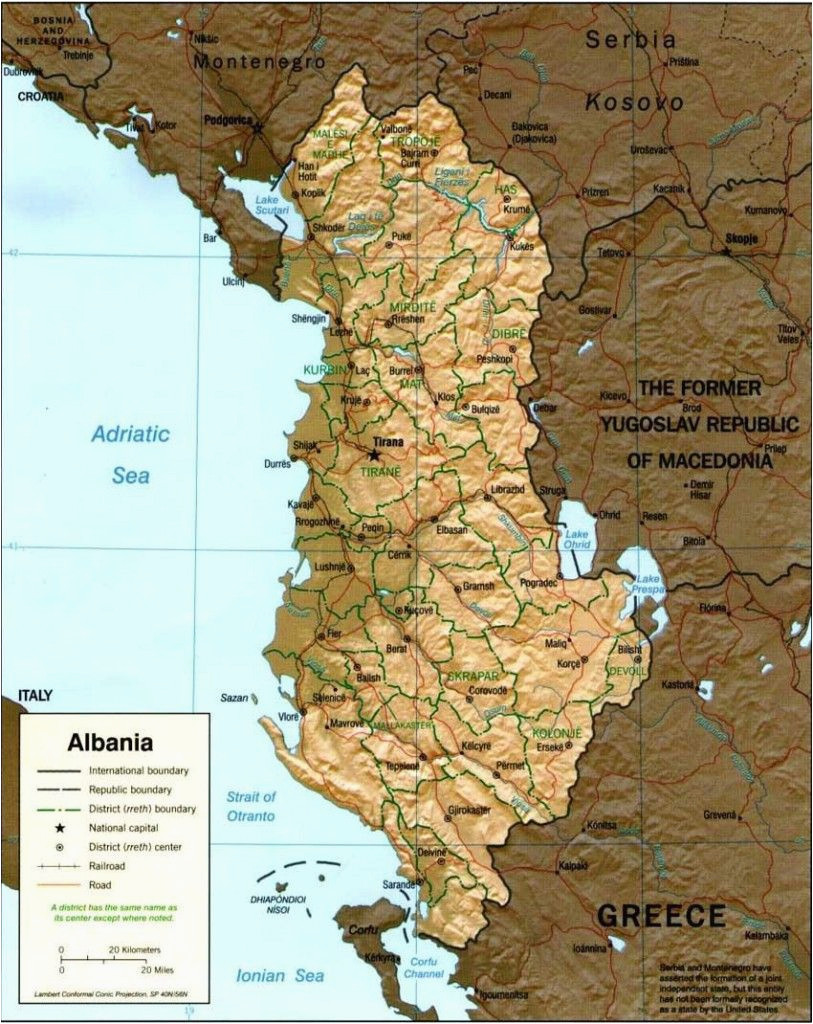 Albania On Map Of Europe Map Of Albania Albania Albania Albania Travel Visit