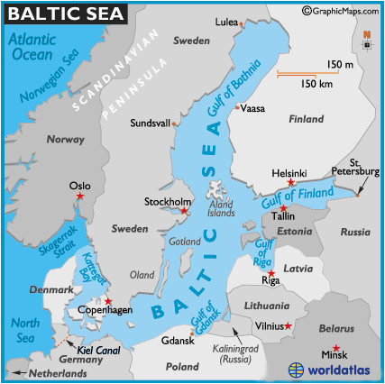 Baltic Sea Europe Map Map Of Baltic Sea Baltic Sea Map Location World Seas