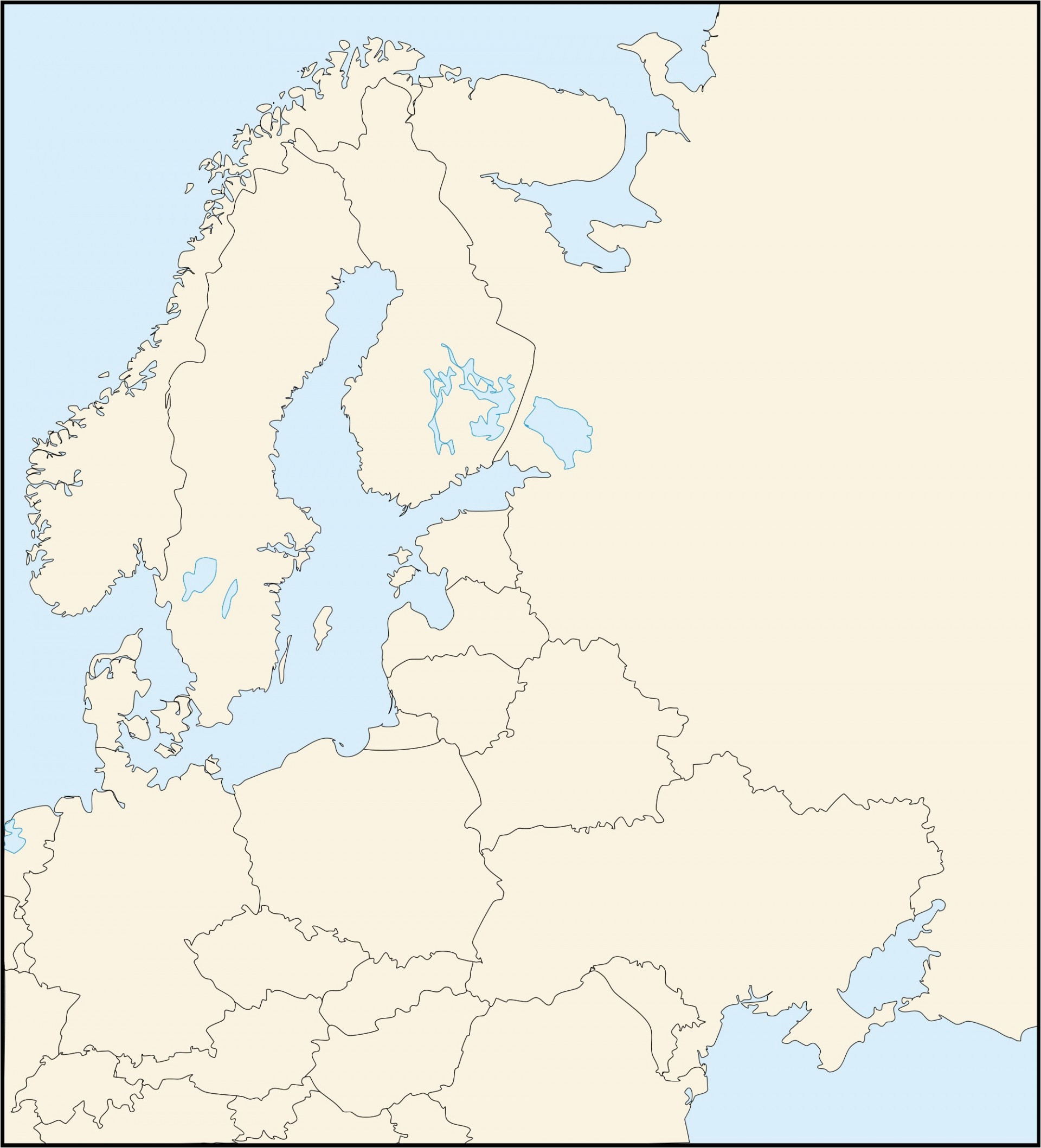 Blank Map Of northern Europe Blank Europe Map Climatejourney org