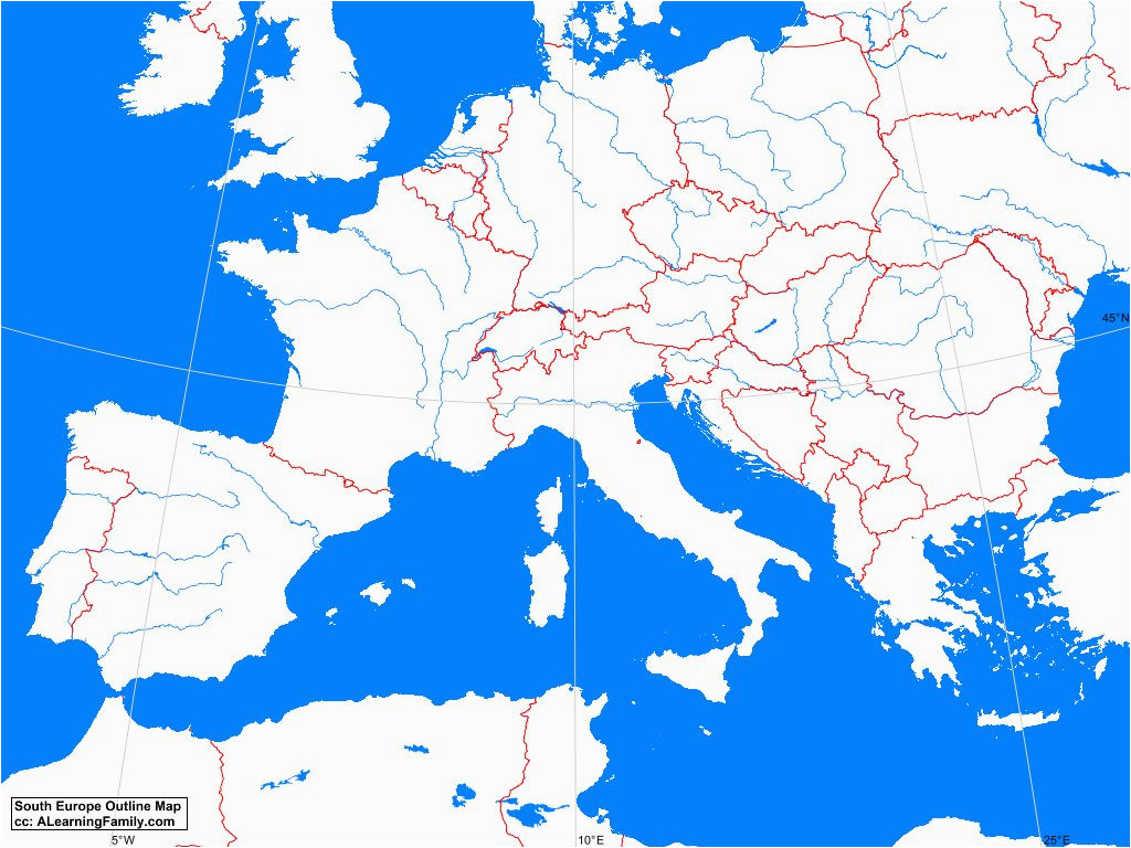 Blank Map Of southern Europe Blank A Maps 2019