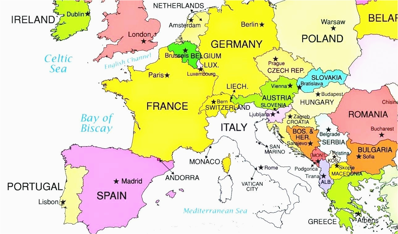 Brussels Map Of Europe 36 Intelligible Blank Map Of Europe and Mediterranean