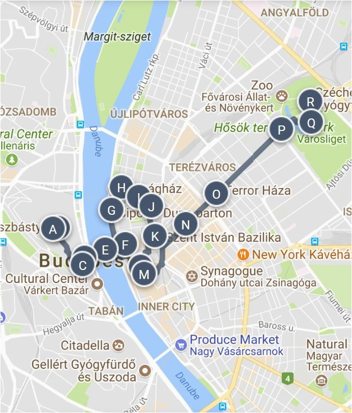 Budapest In Europe Map Best Of Budapest Hungary Sightseeing Walking tour Map and