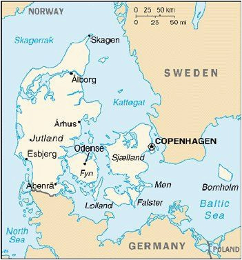 Denmark On Europe Map Map Of Denmark Maps Maps I Love Maps In 2019 Denmark