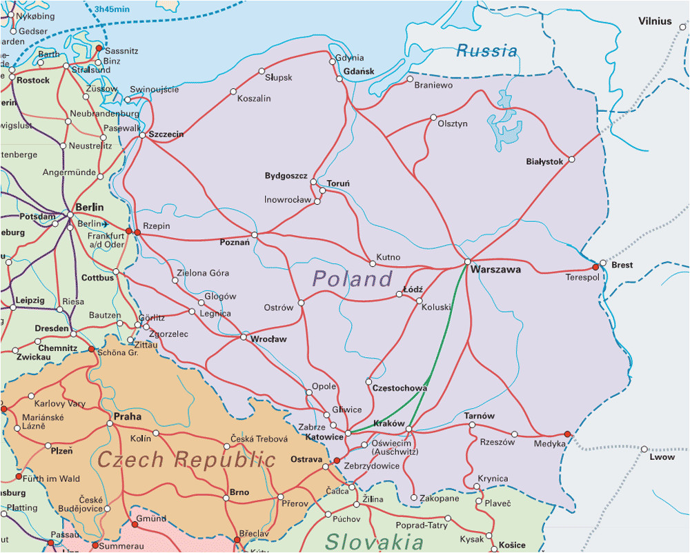 Eastern Europe Train Map Poland by Train Trip Planning In 2019 Train Map Trip