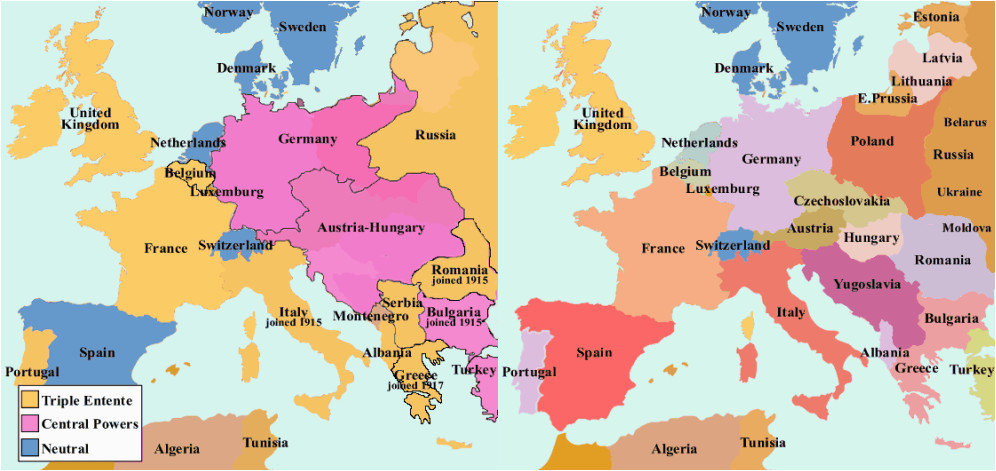 Europe after the First World War Map Pin On Geography and History