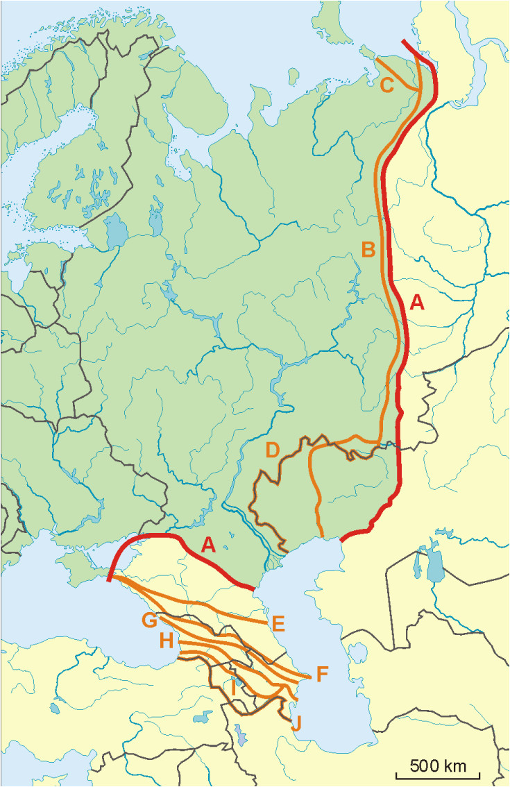 Europe asia Border Map File Possible Definitions Of the Boundary Between Europe and