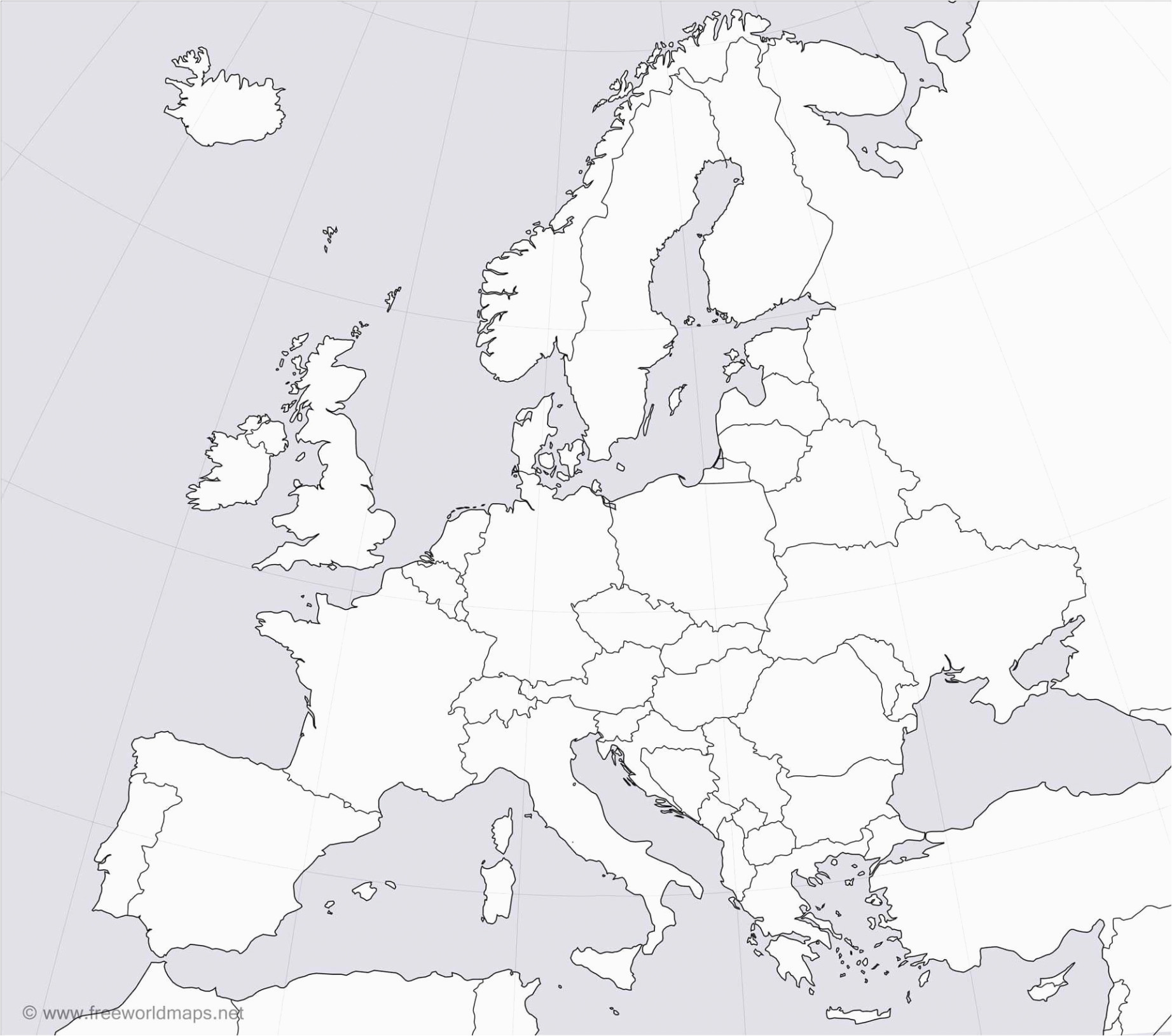 Europe Empty Map Blank Map Europe Climatejourney org