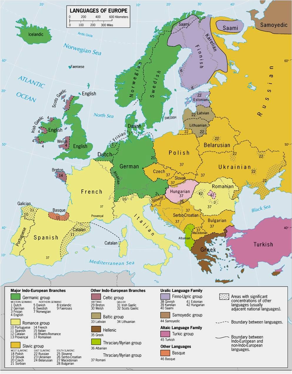 Europe Map Logo Languages Of Europe Classification by Linguistic Family