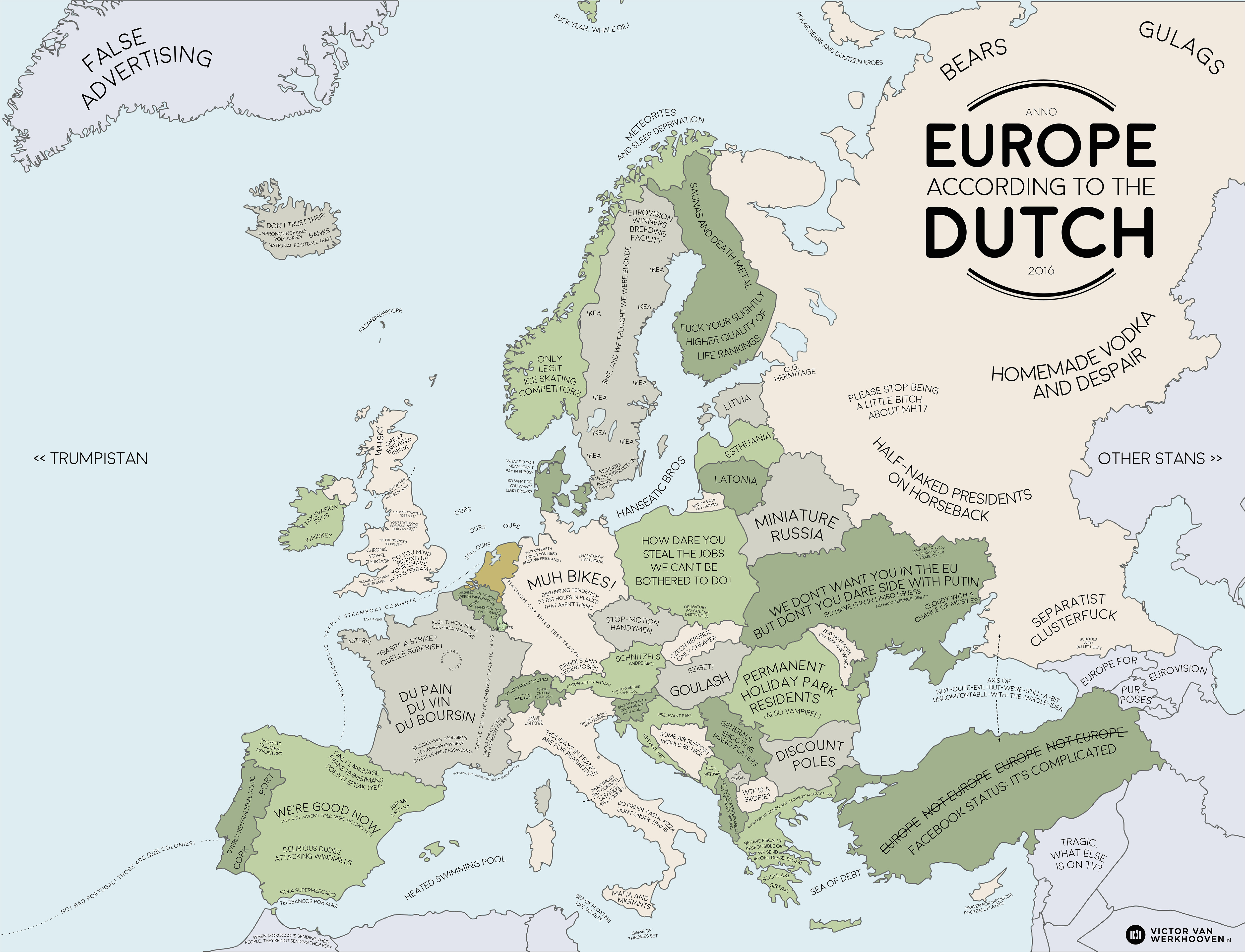 Europe Map Maker Europe According to the Dutch Europe Map Europe Dutch