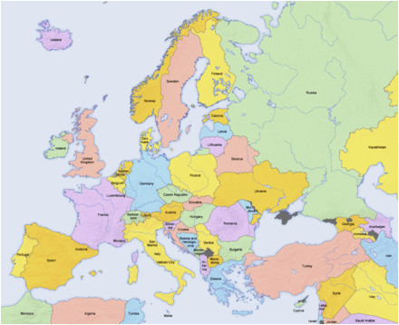 Europe Map without Country Names List Of sovereign States and Dependent Territories In Europe