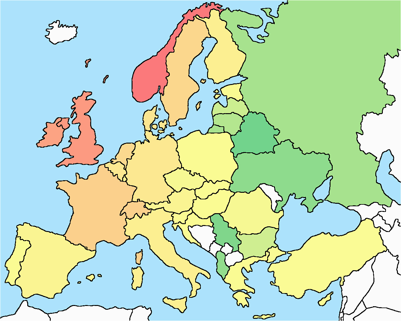  Map Of Europe Without Country Names Secretmuseum Gambaran