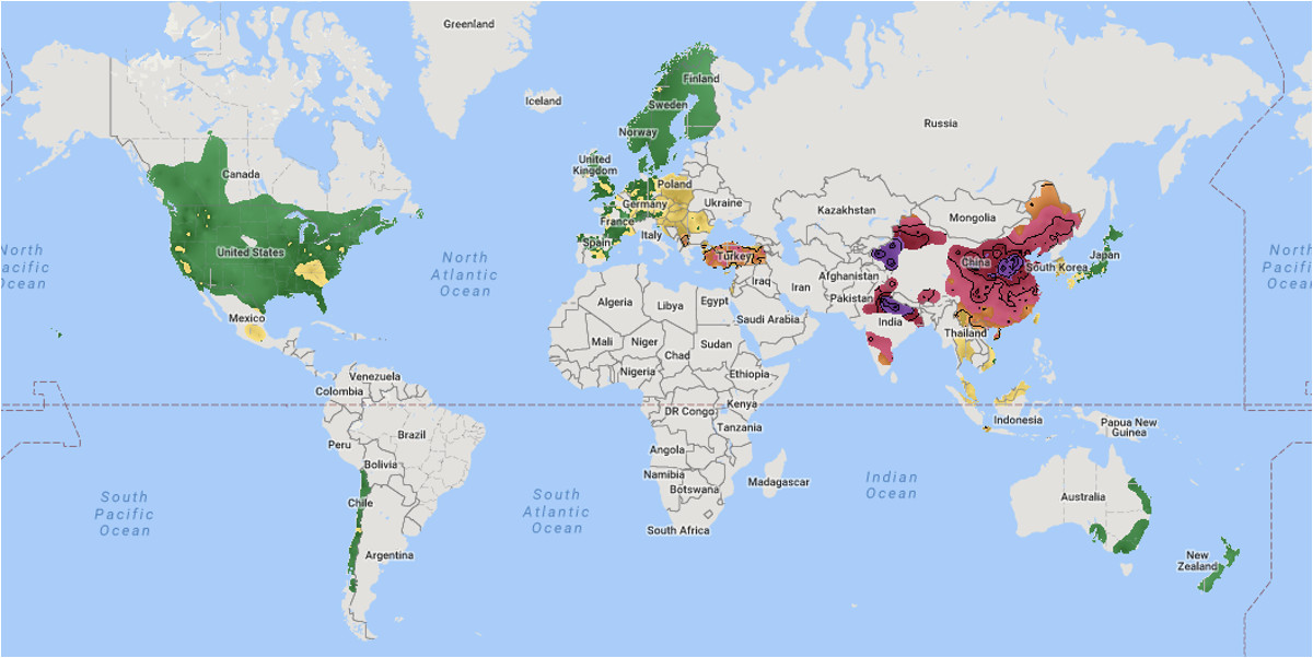 Europe Pollution Map the Worst Air Quality In the World Mapped World Problems