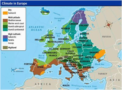Europe Temperature Map Europe S Climate Maps and Landscapes Netherlands Facts
