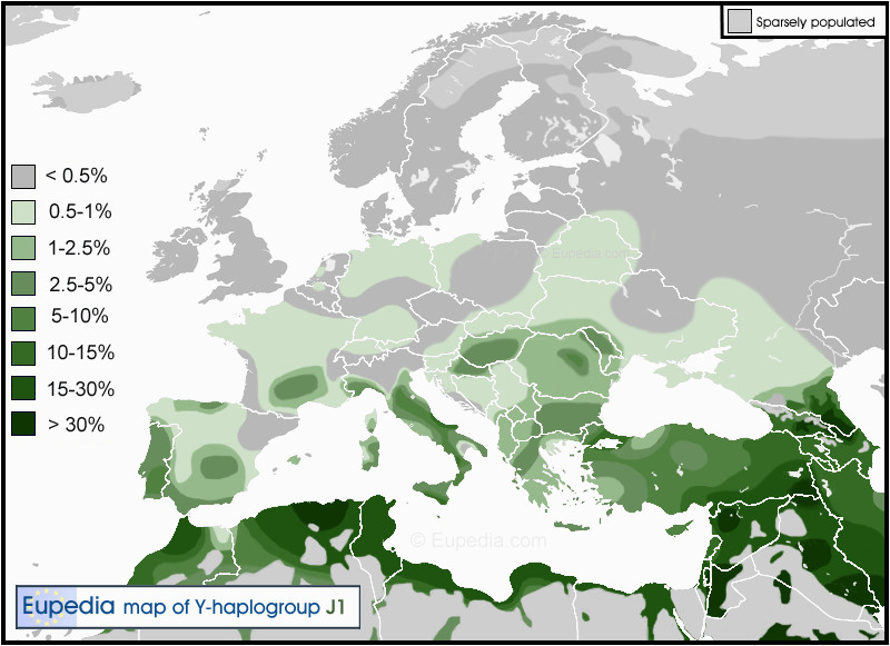 Haplotype Map Europe Haplogroup J1 Y Dna Semitic Heritage Map Dna