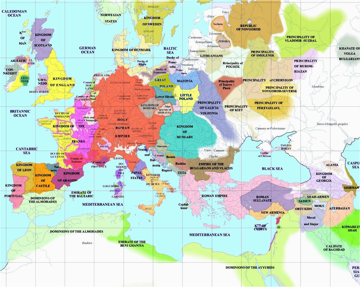map of europe during 0 ad
