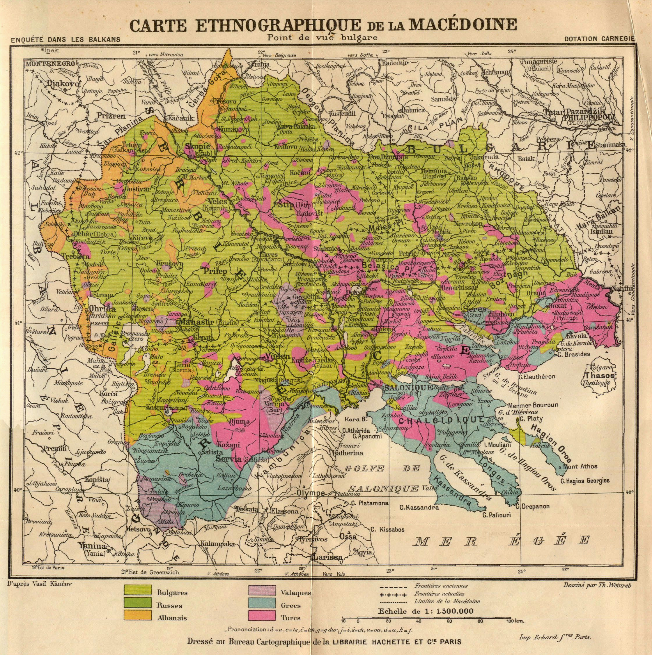 Macedonia On Map Of Europe Bulgarian Version Of Ethnographic Macedonia 1914 Maps