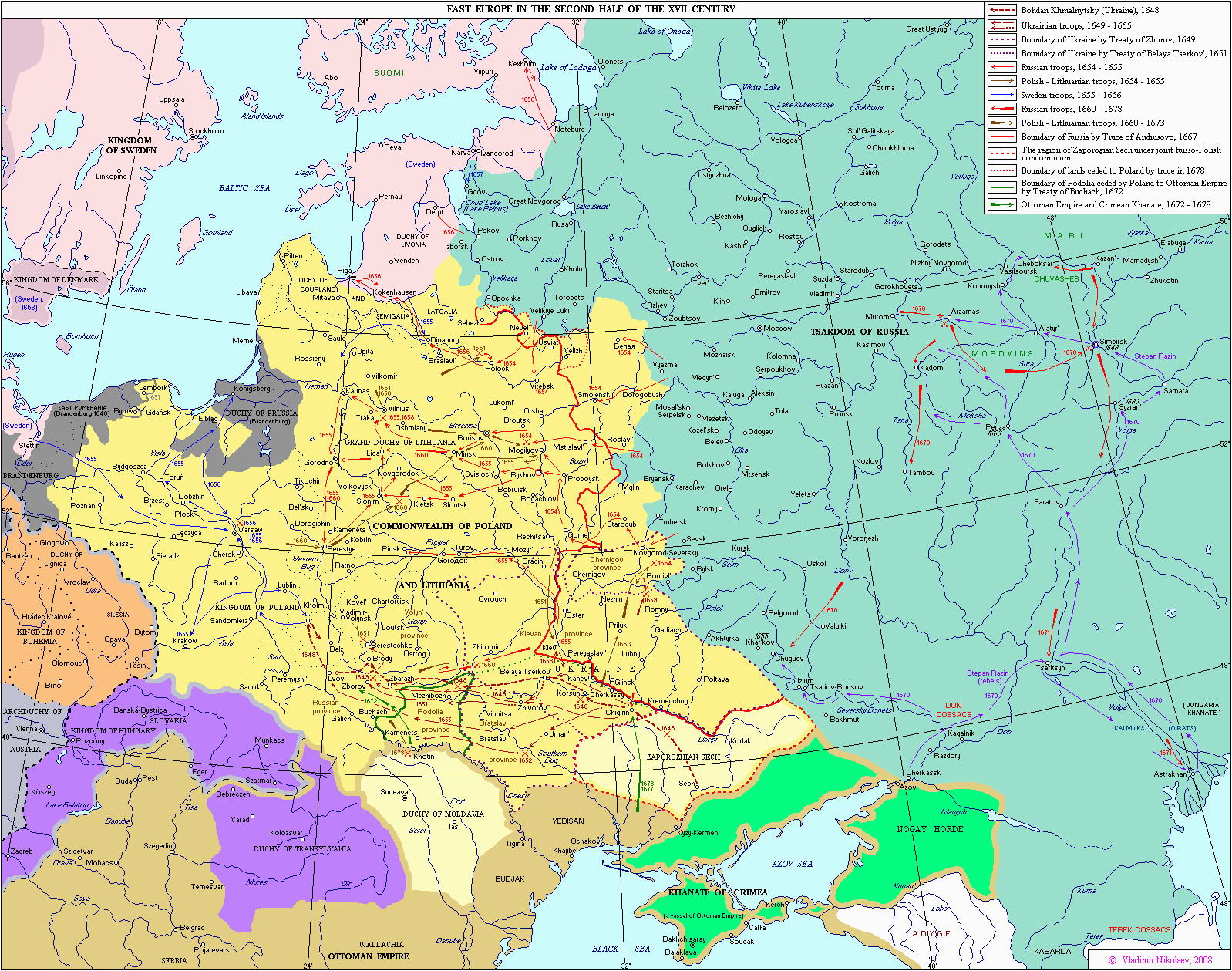 Map Of Eastern Europe 1940 Eastern Europe In Second Half Of the 17th Century Maps and