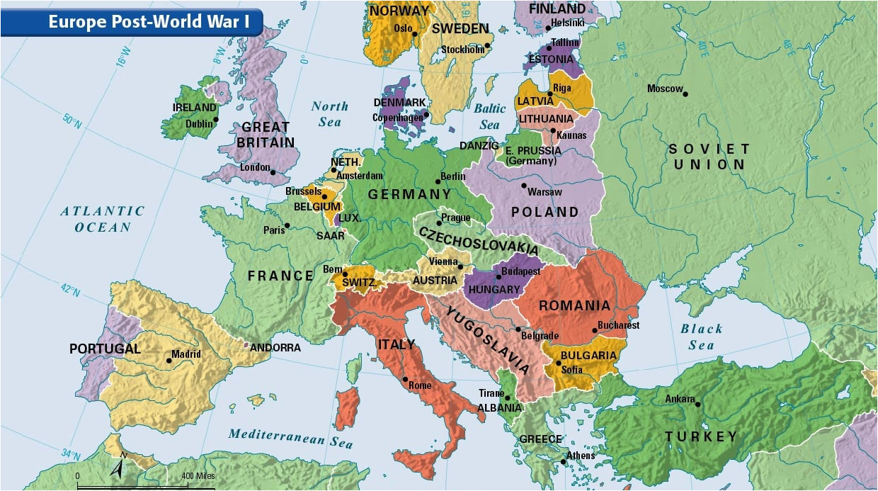 Map Of Europe Before Wwi