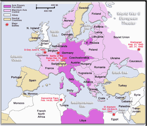 Map Of Europe and north Africa Ww2 Wwii Map Of Europe Worksheet