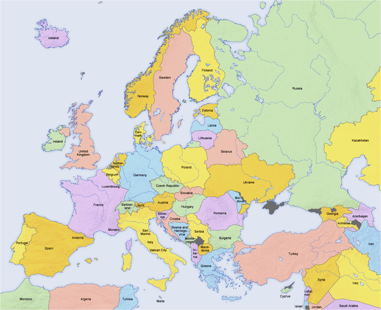 Map Of Europe Countries Only atlas Of Europe Wikimedia Commons