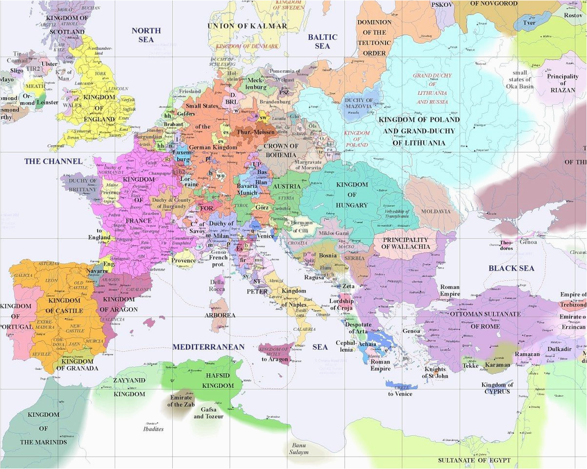Map Of Europe In the 1400s Europe In 1400 Maps Geography Travel Around Europe