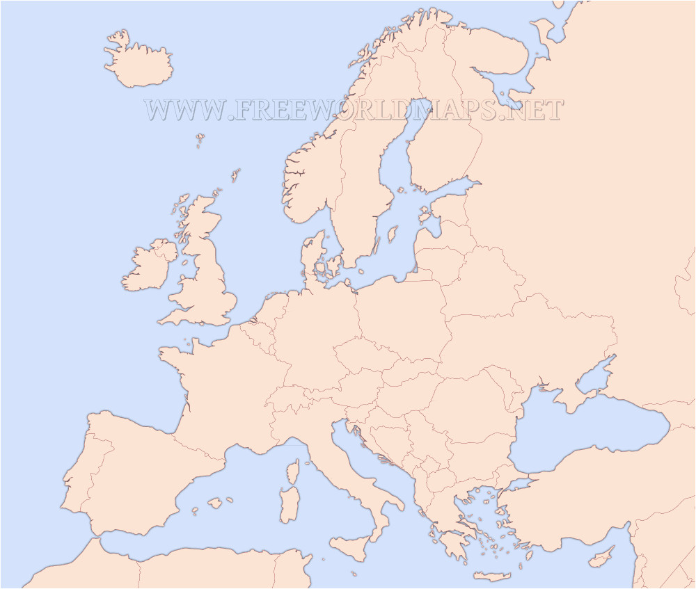 Map Of Europe Not Labeled 36 Intelligible Blank Map Of Europe and Mediterranean