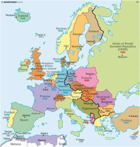 Map Of Europe Pre Ww2 A Map Of Europe During the Cold War You Can See the Dark