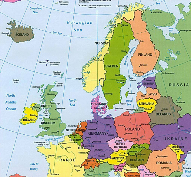 Map Of Europe Scandinavia Sweden On Map and Travel Information Download Free Sweden