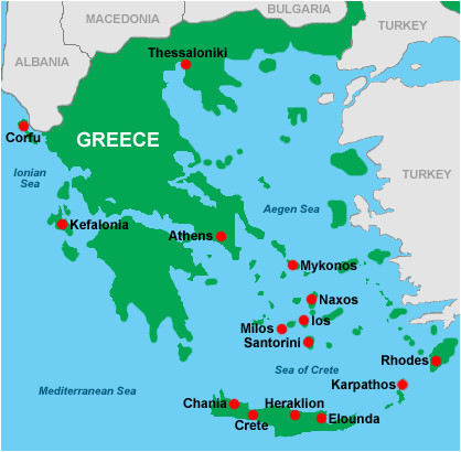 Map Of Greece In Europe | secretmuseum