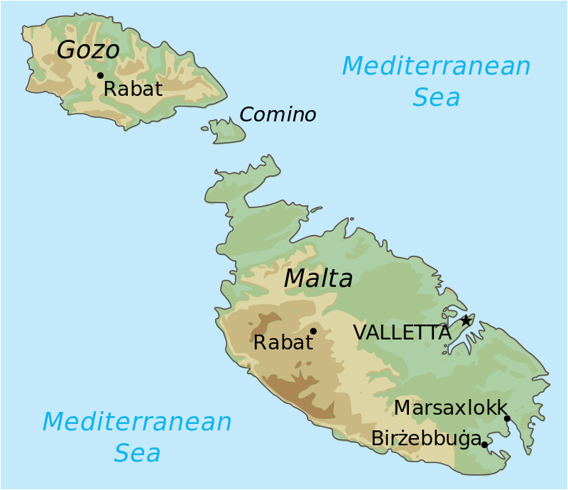 Map Of Malta Europe topographic Map Of Malta Draw It to Know It In 2019