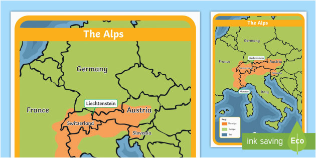 Map Of Mountains In Europe the Alps Map Habitat Mountain Climate Animals Europe