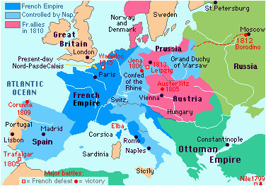 Map Of Napoleonic Europe In 1812 Europe Circa 1800 Map Magic Map Historical Maps