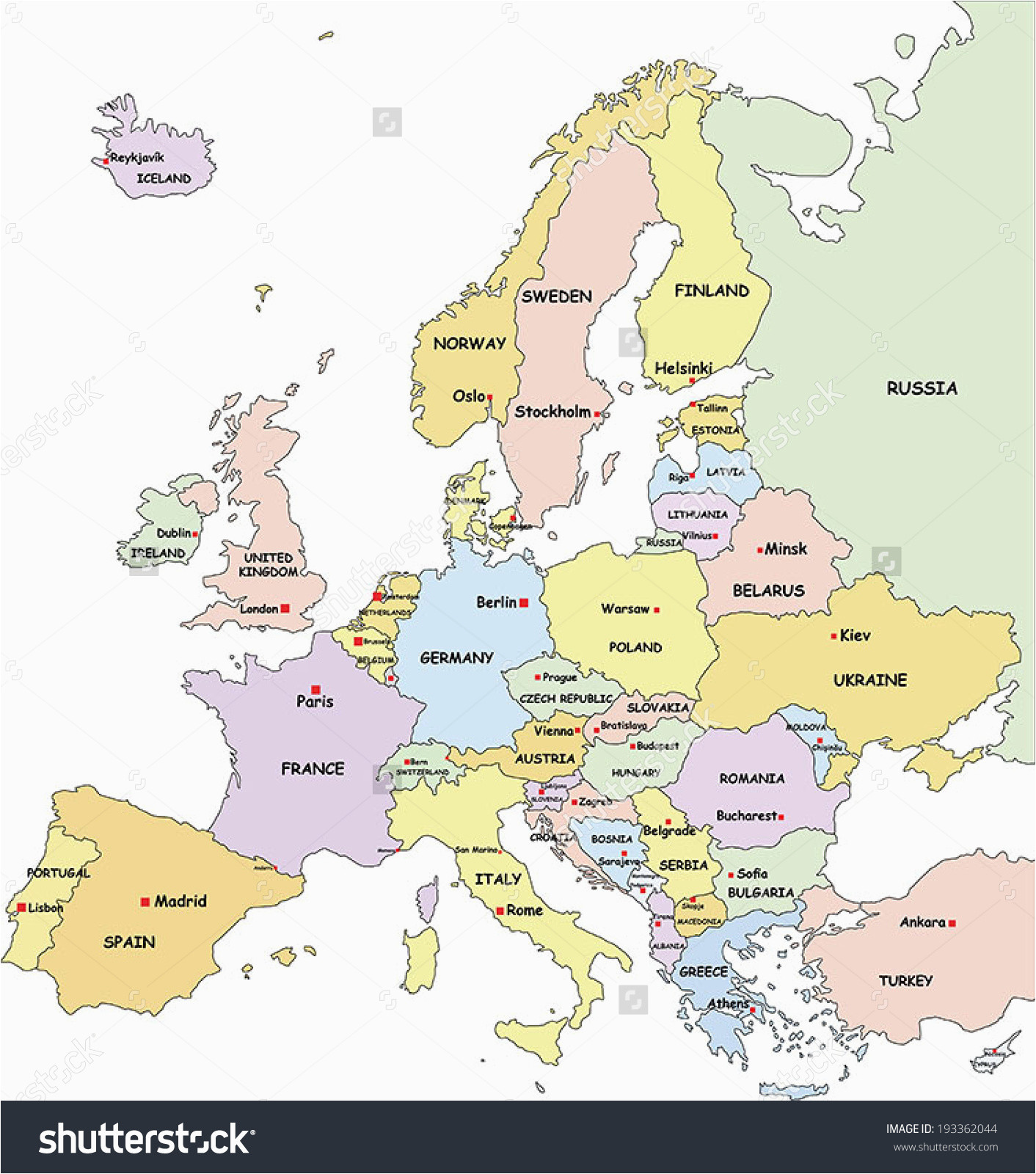 Northern Europe Map With Cities - United States Map