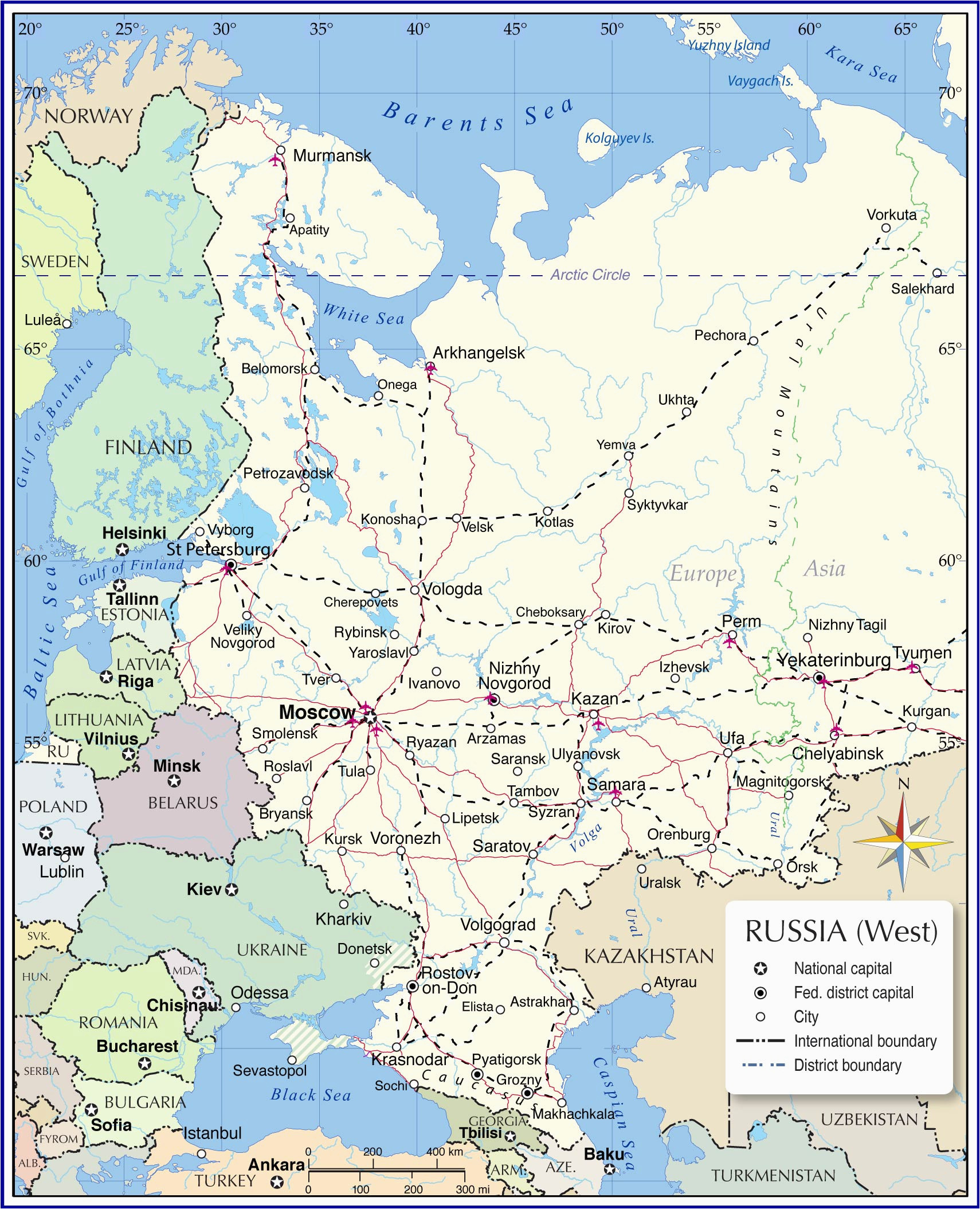 Map Of Russia and Eastern Europe Map Of Russia and Eastern Europe