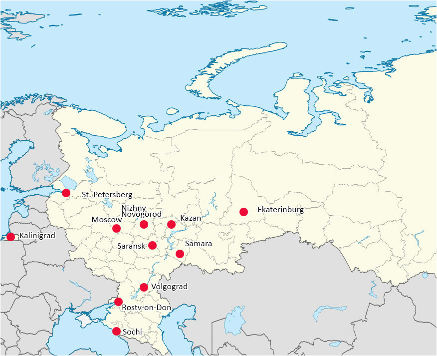 Moscow On Map Of Europe Map Russia Continent