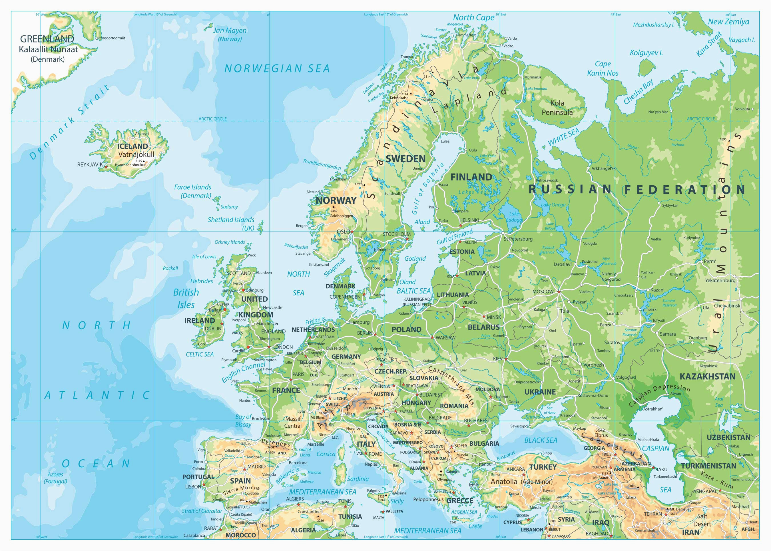 Physical Geography Map Of Europe Map Of Europe Europe Map Huge Repository Of European