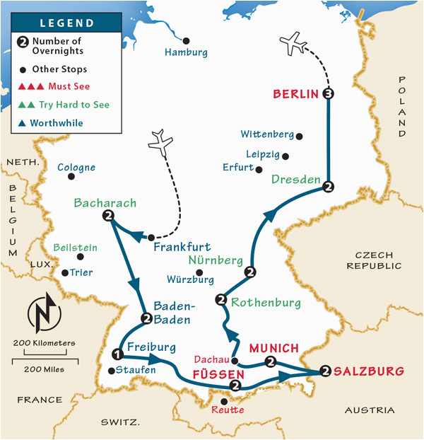 Rick Steves Europe Map Germany Itinerary where to Go In Germany by Rick Steves